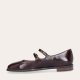 Billi Bi A9313 Mary-Jane ballerina i brun lakskind