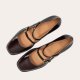 Billi Bi A9313 Mary-Jane ballerina i brun lakskind