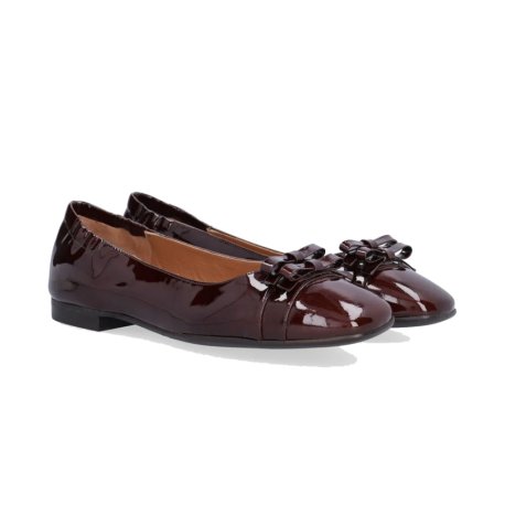 Billi Bi A9316 ballerina i bordeaux lakskind