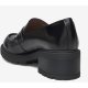 Wonders D-1401 loafers i sort skind med gummihæl