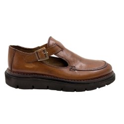 Bubetti 10111 loafer i cognac skind med rem