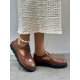 Bubetti 10111 loafer i cognac skind med rem