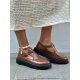 Bubetti 10111 loafer i cognac skind med rem