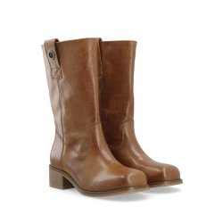 Cashott CASVILMA mellemlang støvle i cognac skind