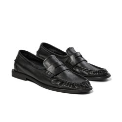 Pavement Elmira blød loafer i sort skind