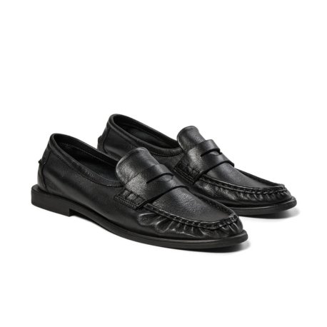 Pavement Elmira blød loafer i sort skind