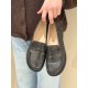 Wonders A-4611 loafer i sort skind med bred snude