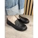 Wonders A-4611 loafer i sort skind med bred snude