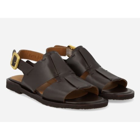 Angulus 5875 sandal i mørkebrun skind