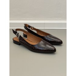 Billi Bi A9670 ballerina i mørkebrun lakskind