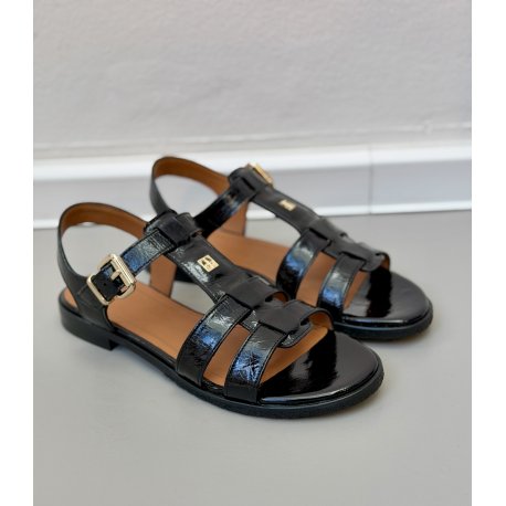 Billi Bi A9660 sandal i sort lakskind