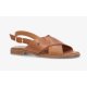 Shoedesign Copenhagen Nicola sandal med krydsrem i cognac skind