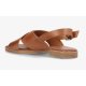 Shoedesign Copenhagen Nicola sandal med krydsrem i cognac skind