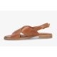 Shoedesign Copenhagen Nicola sandal med krydsrem i cognac skind