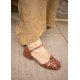 Pavement Henna sandal i brun skind med lukkede remme