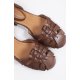 Pavement Henna sandal i brun skind med lukkede remme