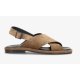 Phenumb Onry Strap sandal med krydsrem i camel ruskind