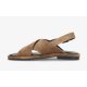Phenumb Onry Strap sandal med krydsrem i camel ruskind