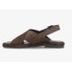 Phenumb Onry Strap sandal med krydsrem i mørkebrun ruskind