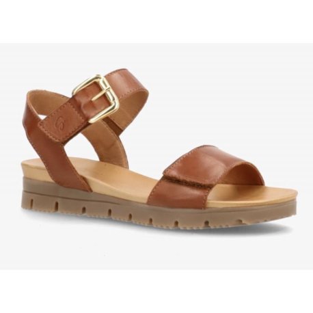 Shoedesign Copenhagen Amalfi sandal i cognac skind