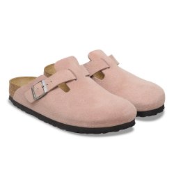 Birkenstock Boston Suede Leather Pink Clay