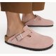 Birkenstock Boston Suede Leather Pink Clay