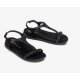 Unisa Canada sandal i sort ruskind med glitter