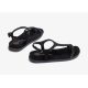 Unisa Canada sandal i sort ruskind med glitter