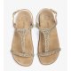 Unisa Canada sandal i lys ruskind med glitter