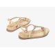 Unisa Canada sandal i lys ruskind med glitter