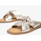 Unisa CAMBY slip in sandal i guld skind