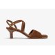 Unisa LIMOSI sandal i brun ruskind med hæl
