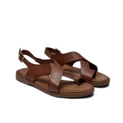 Pavement Evy tåsandal i cognac skind