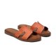 Pavement Pam slip in sandal i orange læder