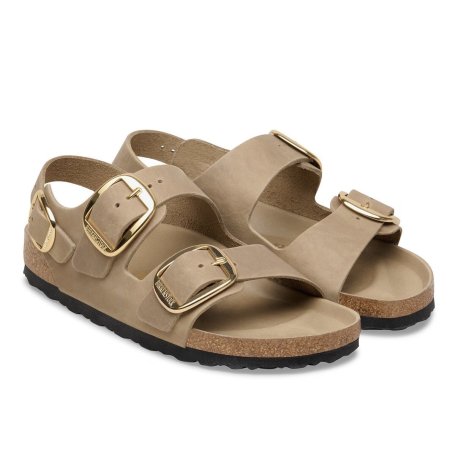 Birkenstock Milano Big Buckle Tobacco Brown Oiled Leather
