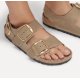 Birkenstock Milano Big Buckle Tobacco Brown Oiled Leather