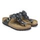 Birkenstock Gizeh Flower sort læder