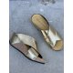 Bella Moda S23631 kilehæl sandal i guld
