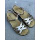 Bella Moda S23637 sandal med kilehæl i guld skind