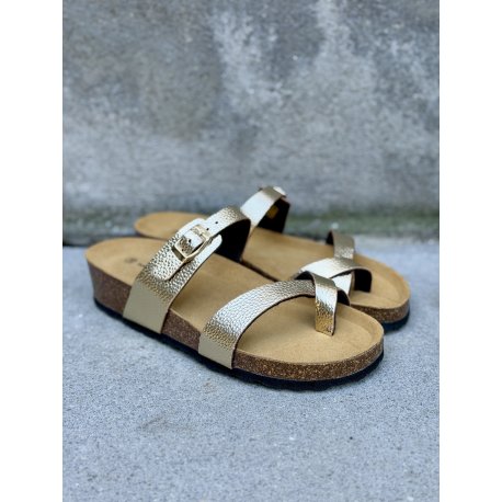 Bella Moda S24609 sandal i guld skind