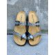 Bella Moda S23609 sandal i sølv glitter