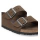 Birkenstock Arizona Suede Leather Dark Tea med blød fodseng