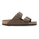 Birkenstock Arizona Suede Leather Dark Tea med blød fodseng
