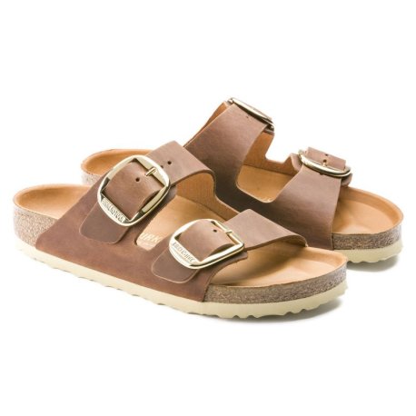 Birkenstock Arizona BRED Big Buckle Oiled Leather Cognac