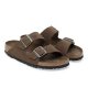 Birkenstock Arizona HERRE Suede Leather Dark Tea Med blød fodseng