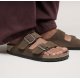 Birkenstock Arizona HERRE Suede Leather Dark Tea Med blød fodseng