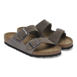 Birkenstock Arizona HERRE Mixed Leather Concrete Gray