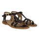 Angulus 5415 sandal i mørkebrun lakskind