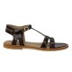 Angulus 5415 sandal i mørkebrun lakskind
