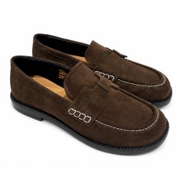 Pavement Palilja loafer i brun ruskind